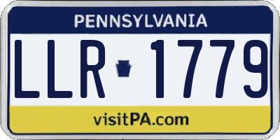 PA license plate LLR1779