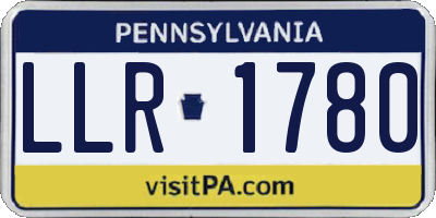 PA license plate LLR1780