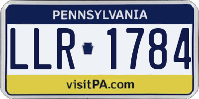 PA license plate LLR1784