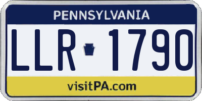 PA license plate LLR1790