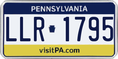 PA license plate LLR1795