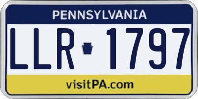 PA license plate LLR1797