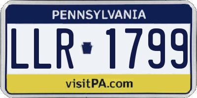 PA license plate LLR1799