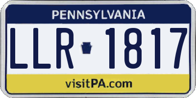 PA license plate LLR1817