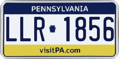 PA license plate LLR1856