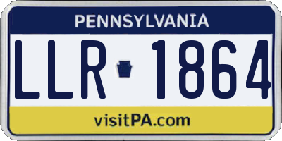PA license plate LLR1864
