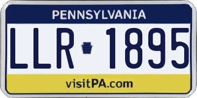PA license plate LLR1895