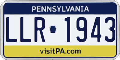 PA license plate LLR1943
