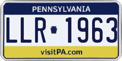PA license plate LLR1963