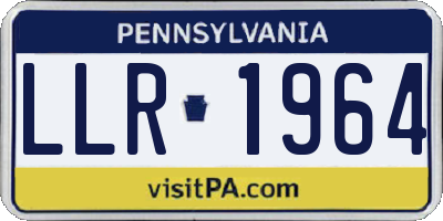 PA license plate LLR1964