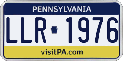 PA license plate LLR1976
