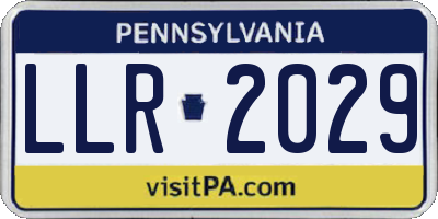 PA license plate LLR2029