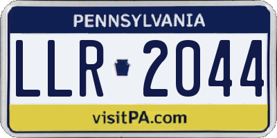 PA license plate LLR2044