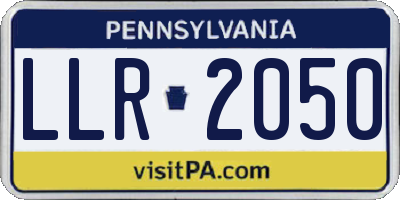 PA license plate LLR2050