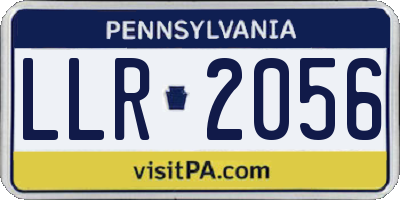PA license plate LLR2056