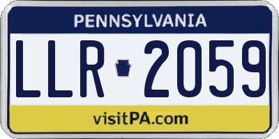 PA license plate LLR2059