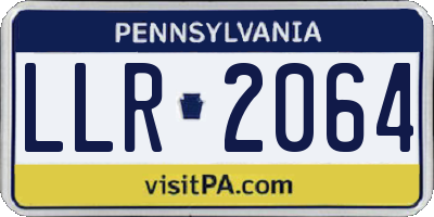 PA license plate LLR2064