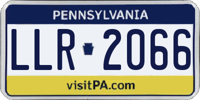 PA license plate LLR2066