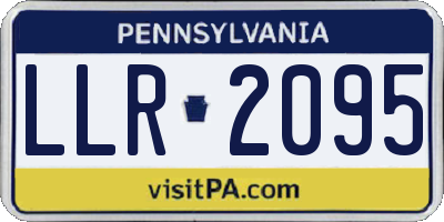 PA license plate LLR2095