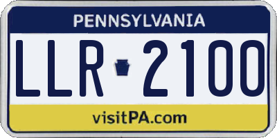 PA license plate LLR2100