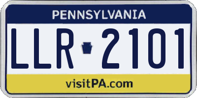 PA license plate LLR2101