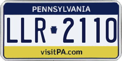 PA license plate LLR2110