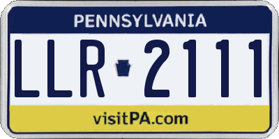 PA license plate LLR2111