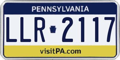 PA license plate LLR2117