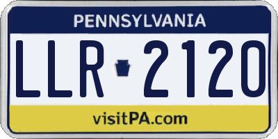 PA license plate LLR2120
