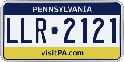 PA license plate LLR2121