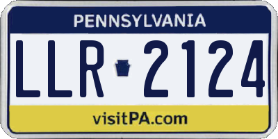 PA license plate LLR2124