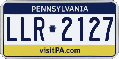 PA license plate LLR2127