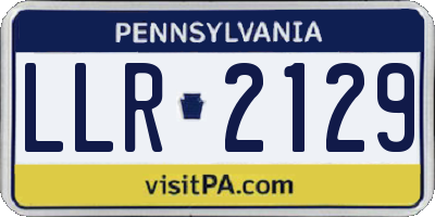 PA license plate LLR2129