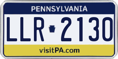 PA license plate LLR2130