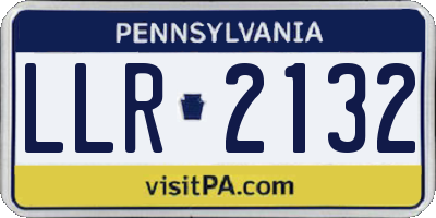 PA license plate LLR2132