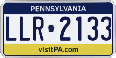 PA license plate LLR2133