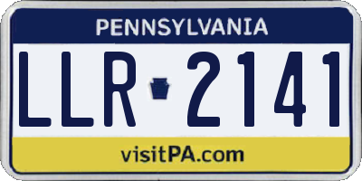 PA license plate LLR2141