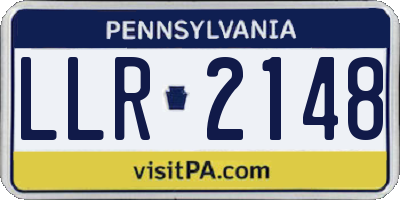 PA license plate LLR2148