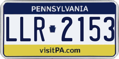 PA license plate LLR2153