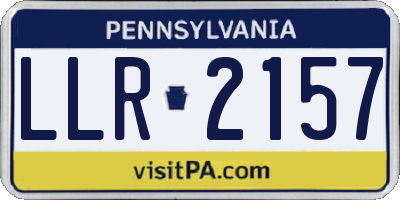 PA license plate LLR2157