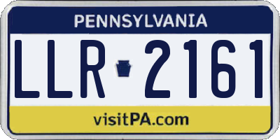 PA license plate LLR2161