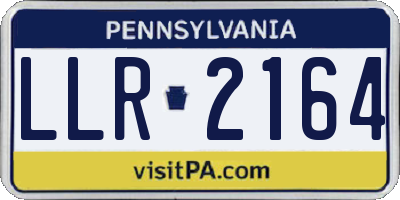 PA license plate LLR2164