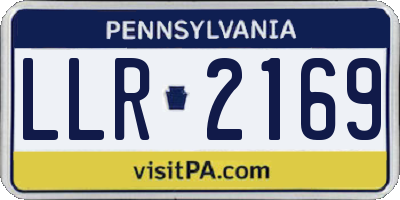 PA license plate LLR2169