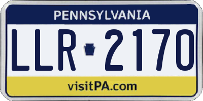 PA license plate LLR2170