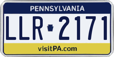PA license plate LLR2171