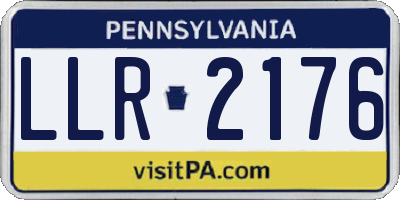 PA license plate LLR2176
