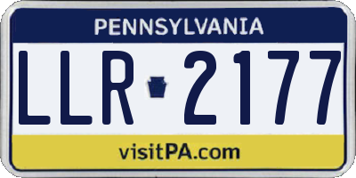 PA license plate LLR2177
