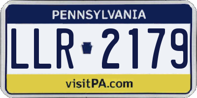 PA license plate LLR2179