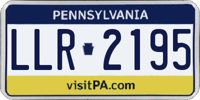 PA license plate LLR2195