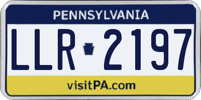 PA license plate LLR2197